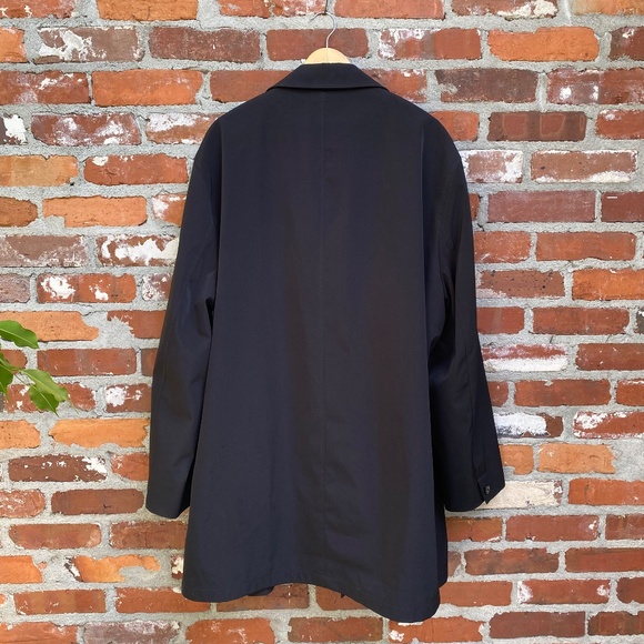 Ralph Lauren Posner Raincoat Black‎ Single Breasted 54 Reg - Picture 4 of 11